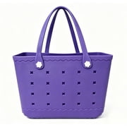 EVA Beach Bag Perforated Tote Bag Large Outdoor Storage Bag Women's Handbag