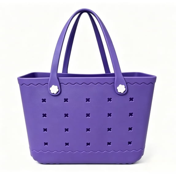 EVA Beach Bag Perforated Tote Bag Large Outdoor Storage Bag Women's Handbag