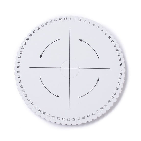 EVA Braiding Disc Disk Macrame Board DIY Cord Bracelet Craft Tool Flat Round White 15x0.95cm DIY