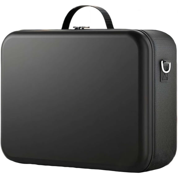 EVA Carrying Case for Switch 2 – Large Capacity Travel Bag with Storage for Switch2 Pro Controller, Charger & 21 Game Cards Waterproof Oxford Cloth, Shockproof, Double Zipper (Black,Dual Handle)