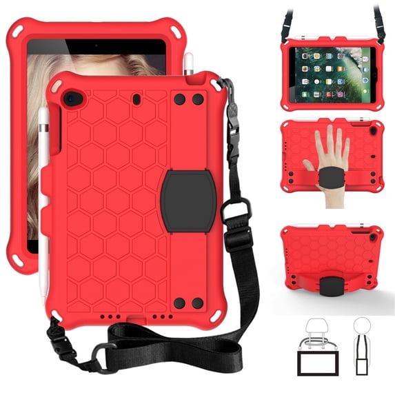 EVA Case For iPad Mini 1/2/3/4/5 7.9 inch Portable Shockproof Stand Cover with Hand/Shoulder Strap & Pencil Holder