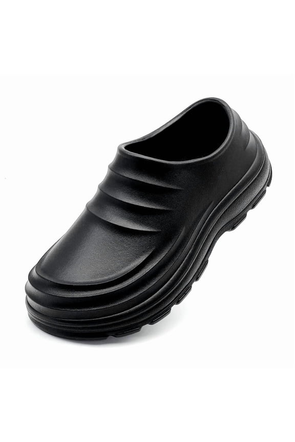EVA Chef Shoes for Men Non-Slip Work Shoes Water & Oil Resistant Slip On Comfortable Non Slip Kitchen Soft Warehouse Shoes