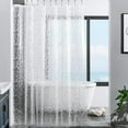 thumbnail image 1 of EVA Clear Thin Shower Curtain Liner, Pebble Pattern 71x71 Inch Lightweight Plastic Bathroom Shower Showroom Inner Curtain, 1 of 7