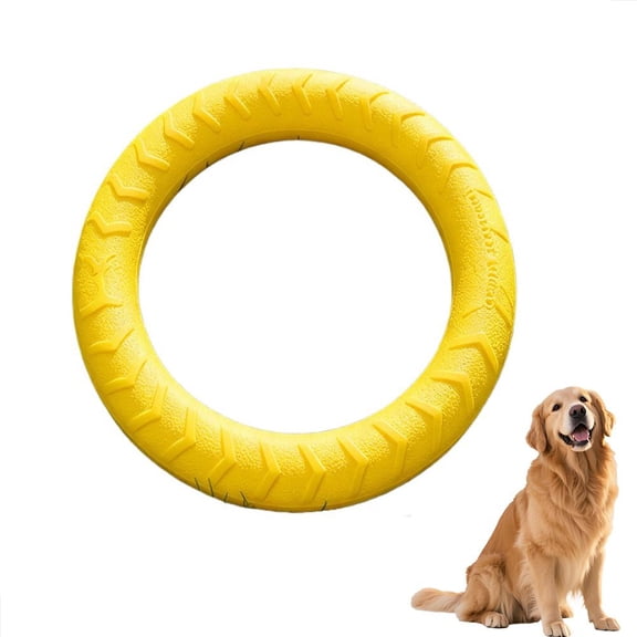 EVA Dog Fetch Flying Disc with Handles, 21cm Floating Training Toy for Outdoor Park Beach Water Play