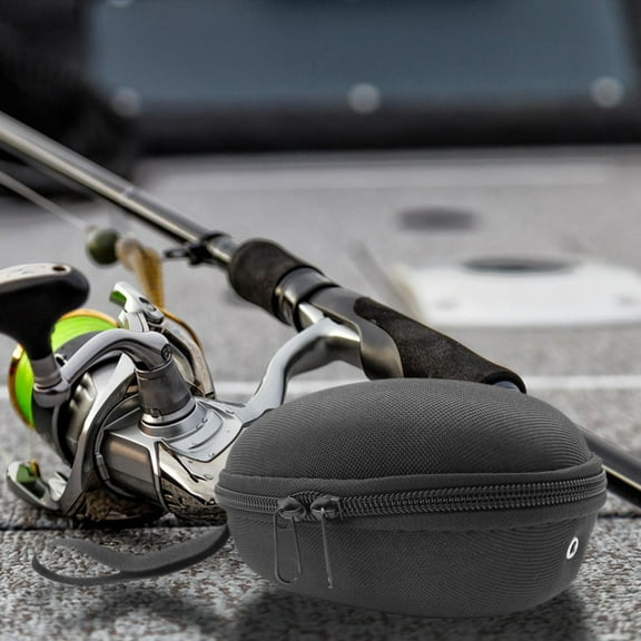 EVA Fishing Reel Cover Protective Case with Handle Strap Fishing Gear Organizer Water Lightweight Storage Bag Pouch for Casting