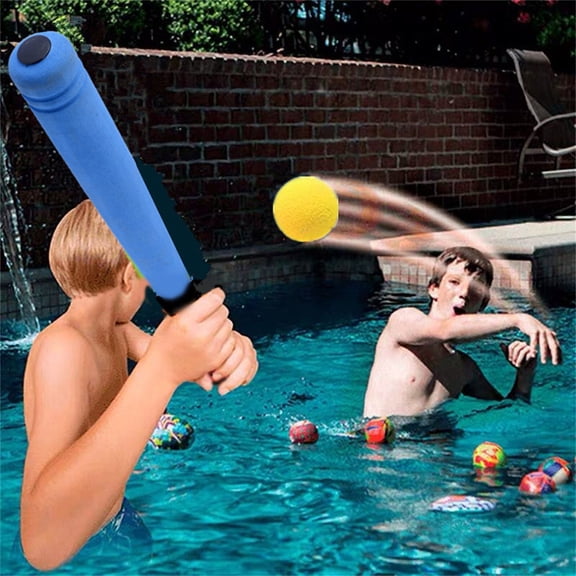 EVA Foam Baseball Bat and Ball Set, Soft Foam Sports Stick, Portable Training Equipment for Outdoor, Backyard and Pool Leisure Activities,A