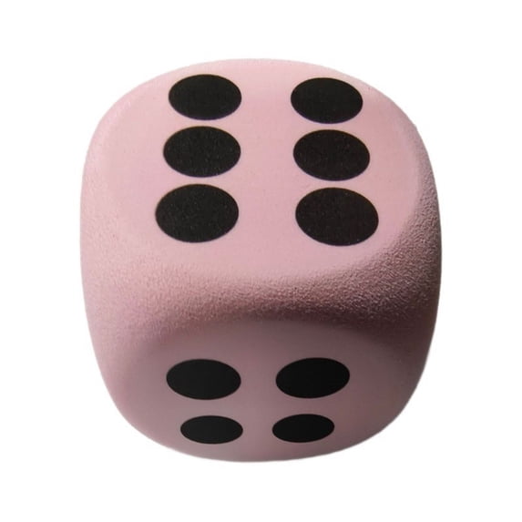 EVA Foam Dice for Tabletop Games and Educational Math Activities Noise-Free Lightweight Gaming Cube, Pink 1.5 Inch