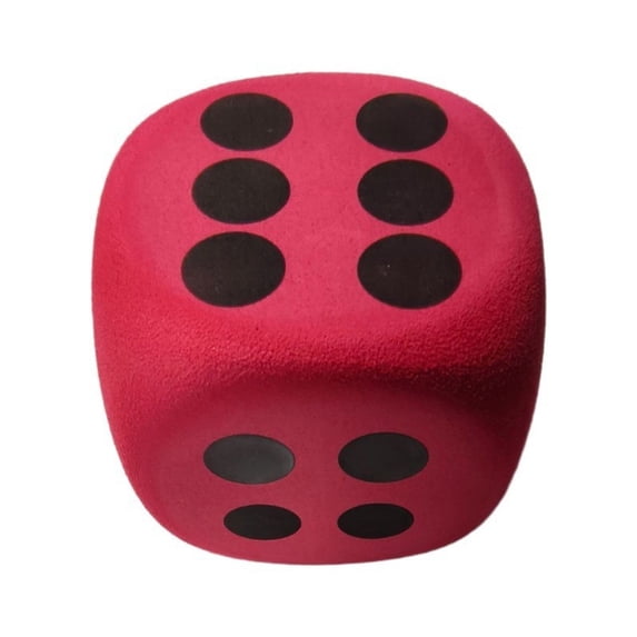 EVA Foam Dice for Tabletop Games and Educational Math Activities Noise-Free Lightweight Gaming Cube, Red 1.5 Inch
