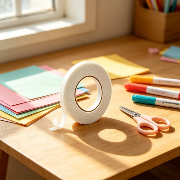 EVA Foam Double Sided Tape Strong Adhesive Mounting Tape, Easy Tear Removable Sponge Tape For Photo Hanging Craft Projects, For Home Office School Decoration Wall Mounting