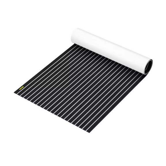 EVA Foam Faux Teak Boat Decking Sheet 94.5 in. x 47.2 in. 6 mm Thick Non-Skid Self-Adhesive for Boat Flooring