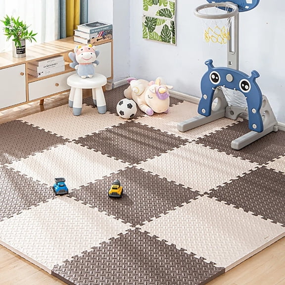 EVA Foam Play Mat for Kids, Interlocking Puzzle Floor Tiles, Soft Non Slip Baby Crawling Mat, Waterproof Play Area Rug