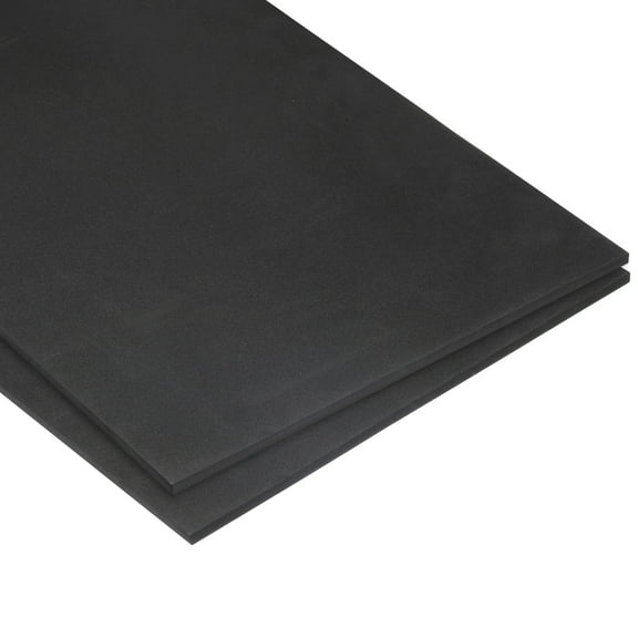 EVA Foam Sheets Black 38.9x13.7 Inch 10mm Thickness for Crafts DIY Pack of 2