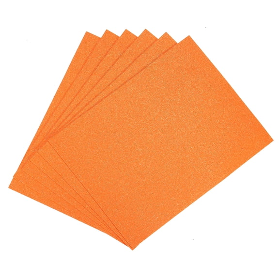 EVA Foam Sheets Glitter Orange 10.8 Inch x 8.5 Inch 2mm Thick Crafts Foam 10Pcs