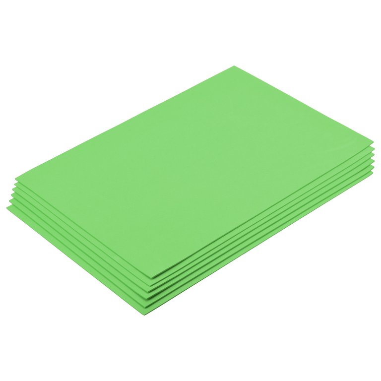 EVA Foam Sheets Light Green 17.72 x 11.81 Inch 2mm Thickness for DIY, 6 Pcs
