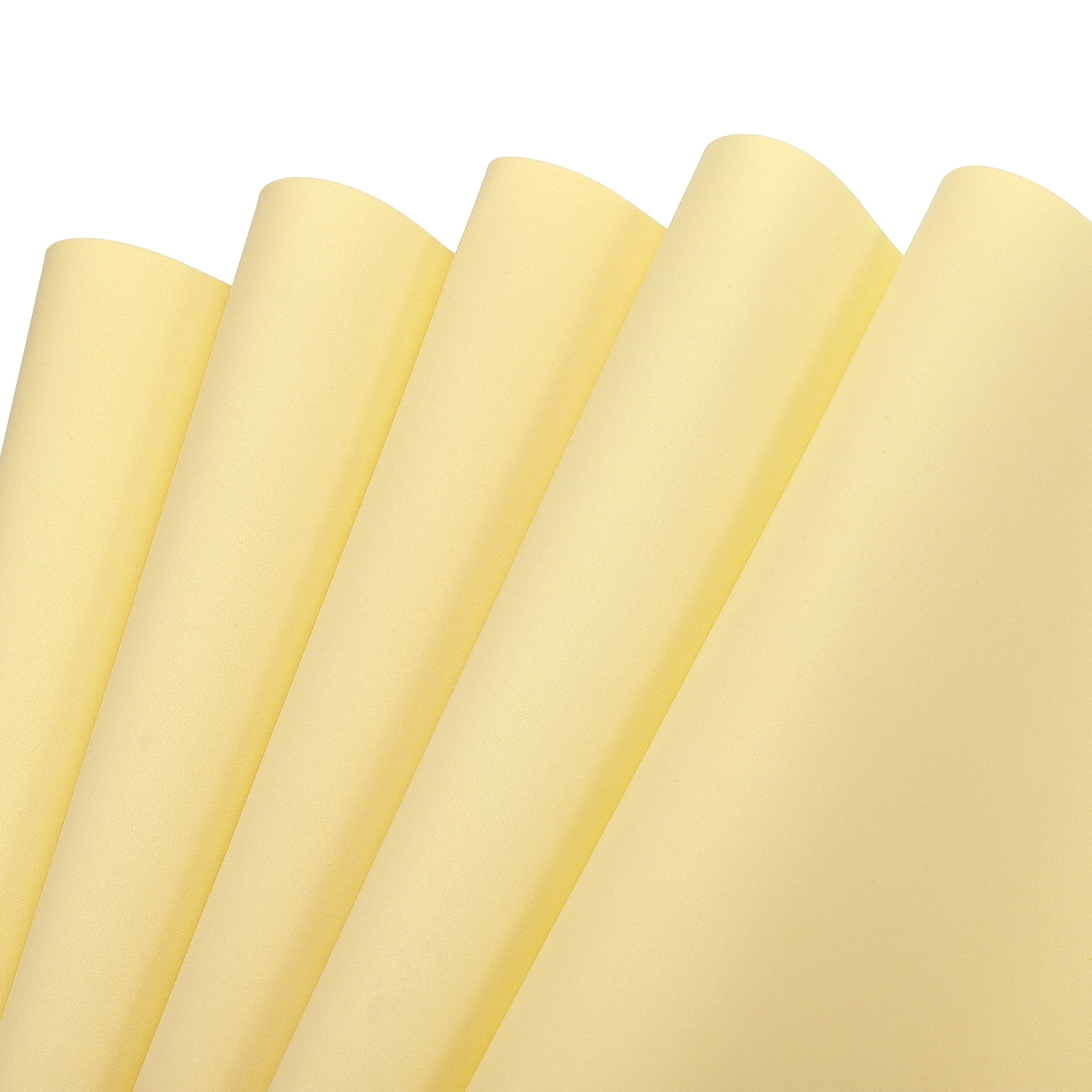EVA Foam Sheets Light Yellow 19.7 Inch x 35.4 Inch 1mm Thick Crafts Foam Pack of 5