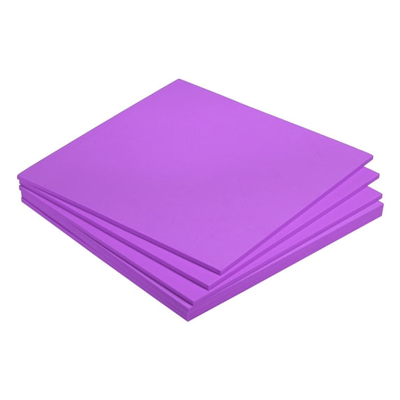 EVA Foam Sheets Purple 9.8 Inch x 9.8 Inch 5mm Thick Crafts Foam Sheets 6Pcs
