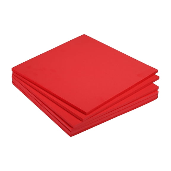 EVA Foam Sheets Red 9.8 Inch x 9.8 Inch 7mm Thick Crafts Foam Sheets Pack of 6