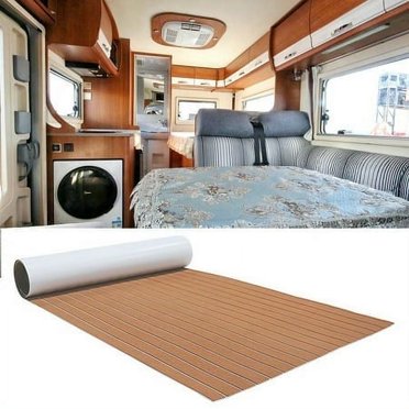 EVA Foam Boat Flooring Mat Self-Adhesive Teak Decking Pad Snow Camouflage 35.4x94.5in