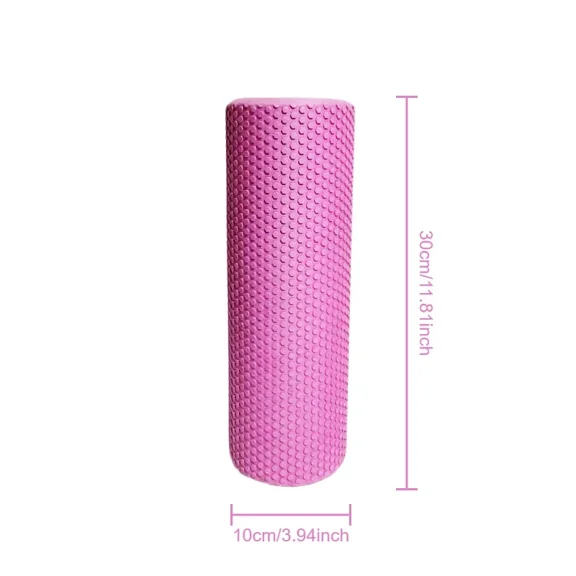 EVA Foam Yoga Roller Hexagonal Cylinder 10cm Diameter 30cm Length Pilates Exercise Roller for Home Fitness Training