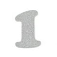 thumbnail image 1 of EVA Glitter Foam Number Cut Out "1", Silver, 4-1/2-Inch, 12-Count, 1 of 1