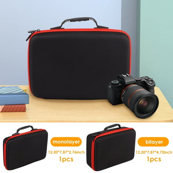 EVA Hard Case with Foam Portable Shockproof EVA Protective Case Lightweight Electronics Storage Box Organizer for Camera Drones Lenses