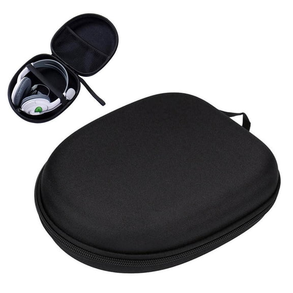 EVA Hard Shell Headphone Case,Shockproof Travel Carrying Bag for Over-Ear Headset,with Cable Mesh Pocket & Wrist Strap