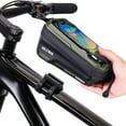 thumbnail image 1 of EVA Hard Shell Mountain Bike Bag Bicycle Front Beam Bag Suitable For 6.1-6.8 " Phones With Rain Cover Quick Release Reflective, 1 of 14