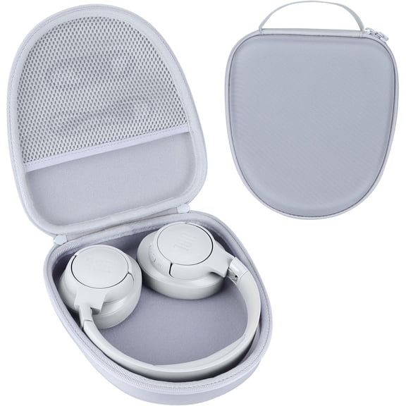 EVA Hard Travel Case Compatible with JBL Tune & Live Series Bluetooth Headphones, Protective Storage Shell with Soft Interior, Gray