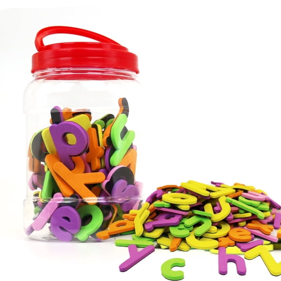 EVA Magnetic Letters 104 Pcs Alphabet ABC Fridge Magnets Colorful Educational Toy Set, Preschool Learning Spelling Uppercase Lowercase for 3 4 5 Years Kid
