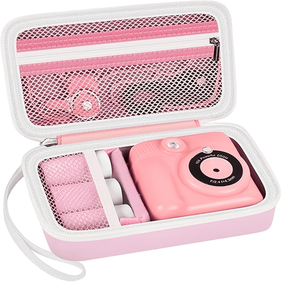 EVA Protective Case Compatible with R Mafiti Instant Print Camera for Kids - Shockproof Waterproof Storage Organizer Bag with Hand Strap & Inner Compartments