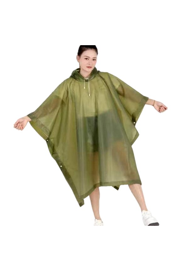 EVA Rain Poncho For Tear Fabric Comfortable Raincoat for Travel Hiking Cycling Essential