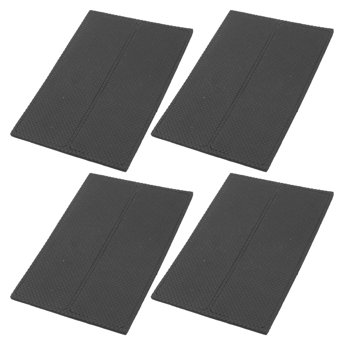 EVA Rectangle Furniture Cupboard Foot Floor Protector Pad Black 4pcs