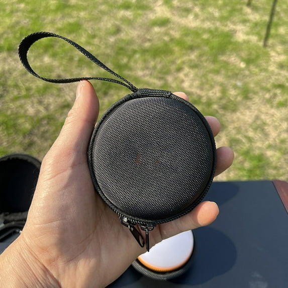 EVA Round Storage Bag | Shockproof Hard Case for Headphones & Small Electronics | Compact 3.34x1.57 Inch Zipper Pouch | Portable Travel Organizer for Accessories