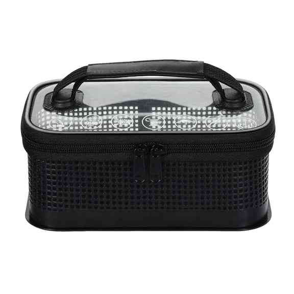 EVA Saltwater Tackle Rinse Bag, Mesh Drainable Fishing Lure Organizer With Clear Lid & Carry Handle, Rinse Dry Store Container For Jigs, Hard Baits, Inshore Boat Fishing Gea