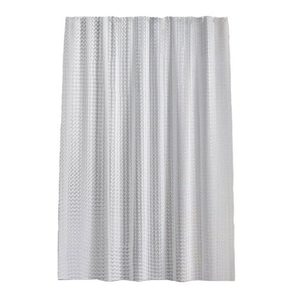 EVA Shower Curtain 72x72 Inch, Water-resistant Spa Style Bath Curtain for Hotel and Home Bathroom, Machine Washable Quick-dry Shower Screen with Rustproof Grommets, Accessory