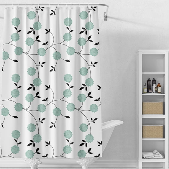 EVA Shower Curtain Waterproof Heavy Duty No Drilling Required Thick Odorless Mold Resistant Rustproof Grommets 71 x 71 Inches for Bathroom, Clear Colorful
