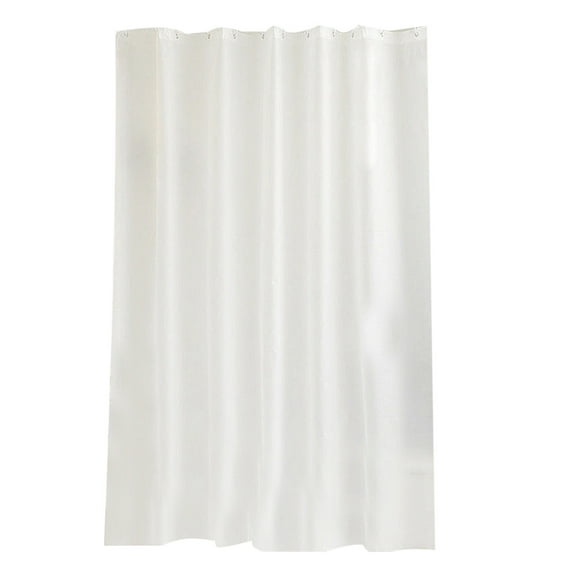 EVA Shower Curtain - White Waterproof Printed Bathroom Curtain 70.86x70.86in | No-Hole Design with 12 Hooks | RV/Dorm/Home Use | Machine Washable