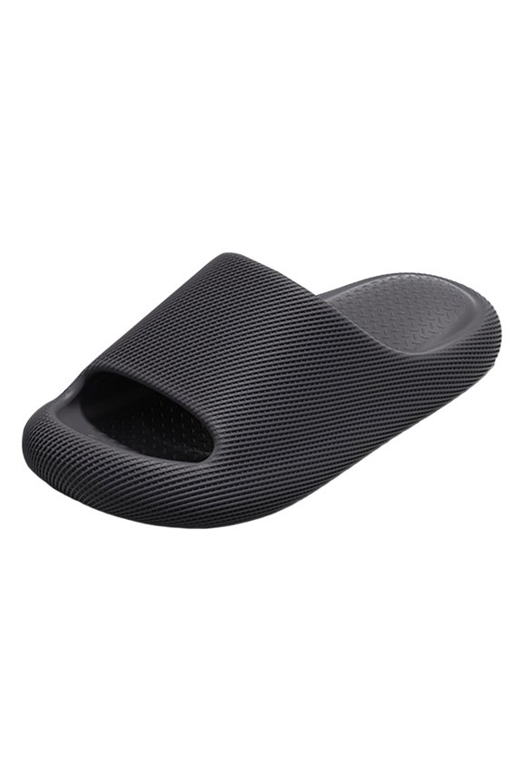 EVA Slides for Women Comfortable Slip on Slippers with Arch Support Summer Solid Thick Sole Outdoor Sandals Dark Gray Size 10