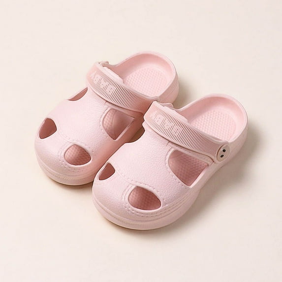 EVA Soft Children's Shoes 1 -5 Years Summer Baby Hole Shoes Beach Sandal Children Sandals Casual Slippers PINK 17CM