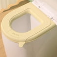 thumbnail image 1 of EVA Toilet Seat Cushion – All-Season Waterproof & Lightweight Pad, Self-Adhesive Design for Universal Fit Yellow, 1 of 7