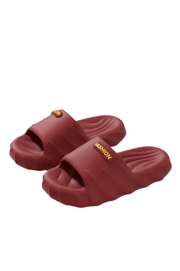 EVA Wavy Sole Slide Slippers - Non-Slip Comfort