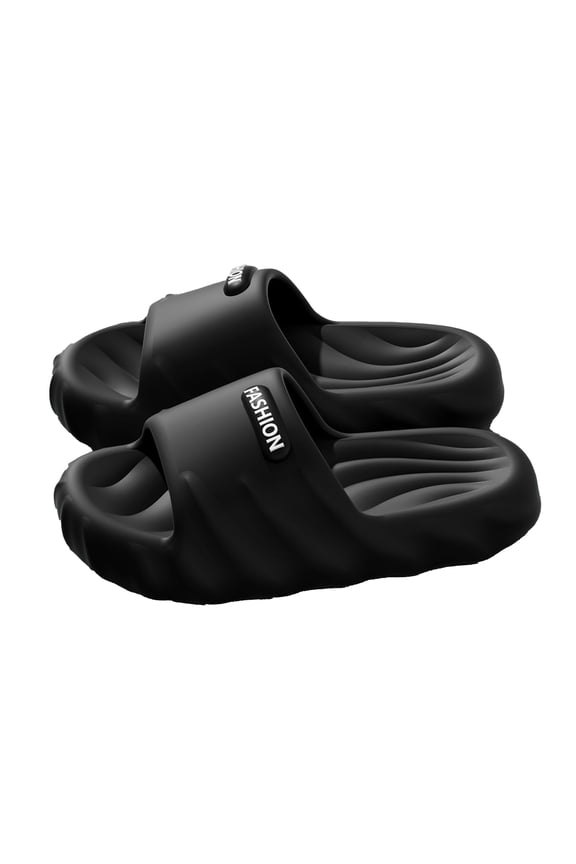 EVA Wavy Sole Slide Slippers - Non-Slip Comfort