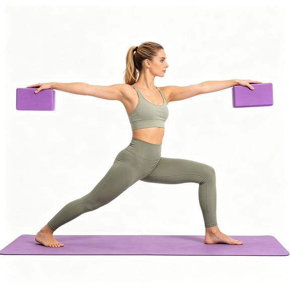 EVA Yoga Block, High Density Fitness Brick, Lightweight Exercise Support Tool for Stretching Balance Dance Training and Workout Practice