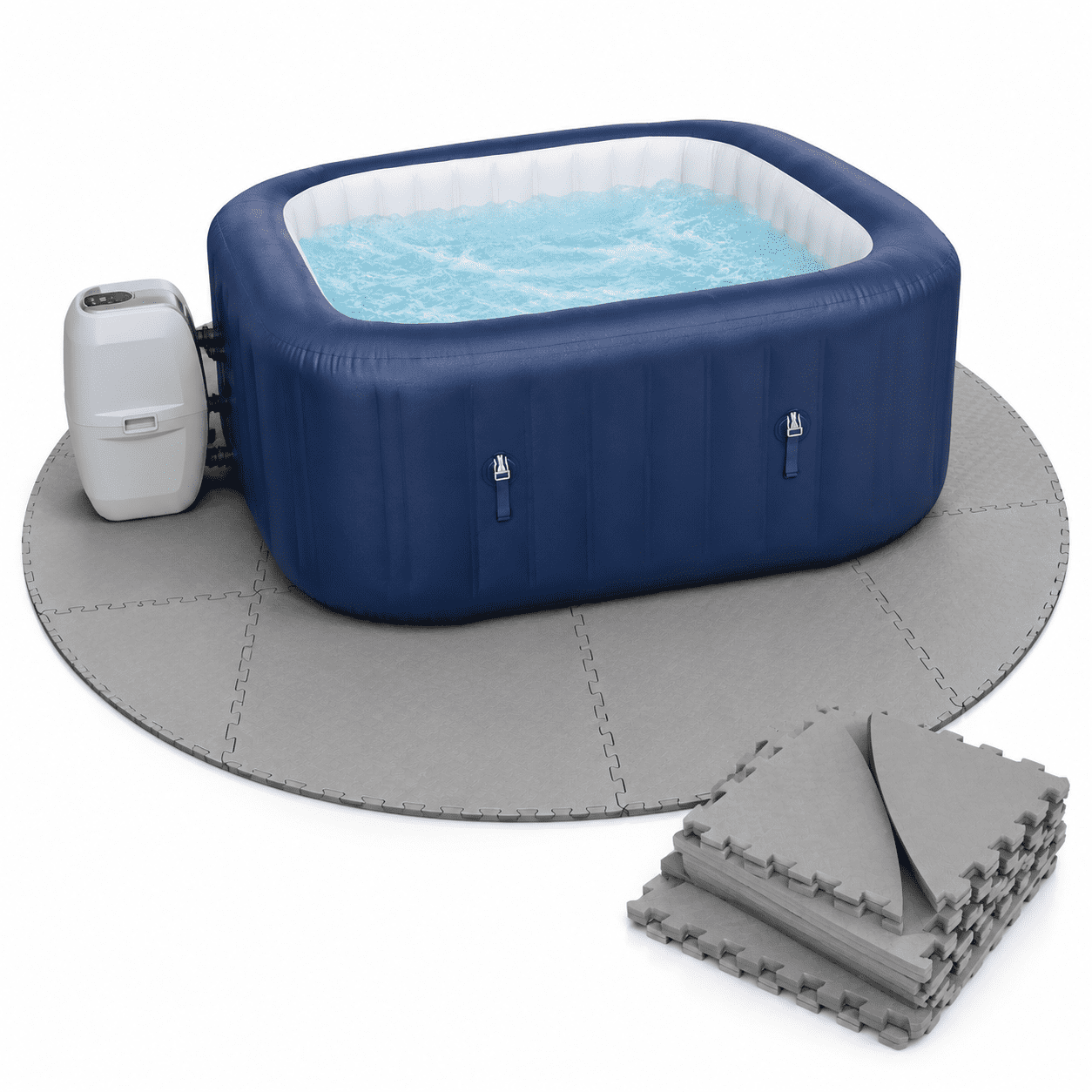 EVA-round1.2 77in Extra Thick Hot Tub Mat For Indoor Outdoor Inflatable ...