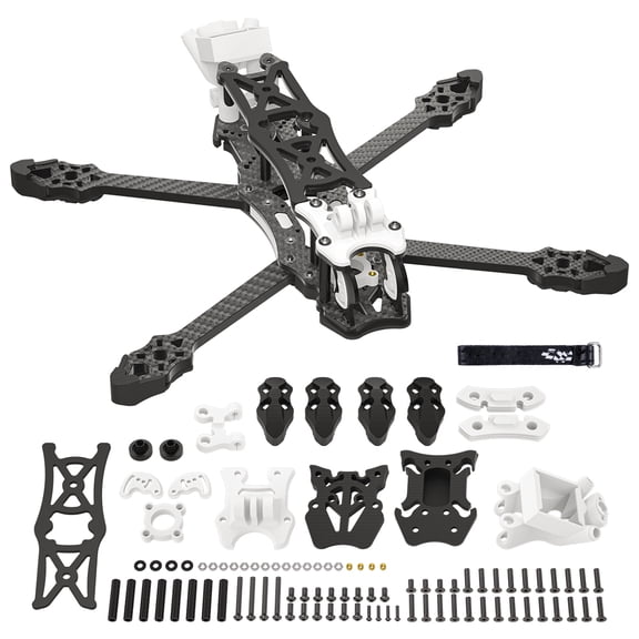 EVA5 5-Inch FPV Racing Drone Frame  Compatible with DJI O4 Pro/O4/O3 Air Unit, Carbon Fiber for Freestyle & Aerial