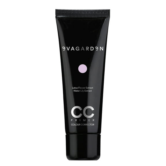 EVAGARDEN CC Primer - Improves Your Complexion and Absorbs Excess Sebum - Minimizes Your Pores for Smooth Makeup Application - Soft, Velvety Texture Gives Matte Finish - 106 Lillac - 1.01 oz