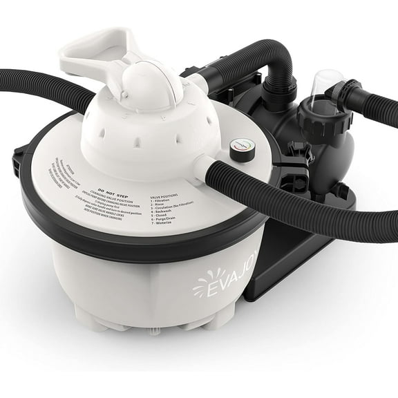 EVAJOY Sand Filter Pool Pump 2000GPH for Above Ground Swimming Pool