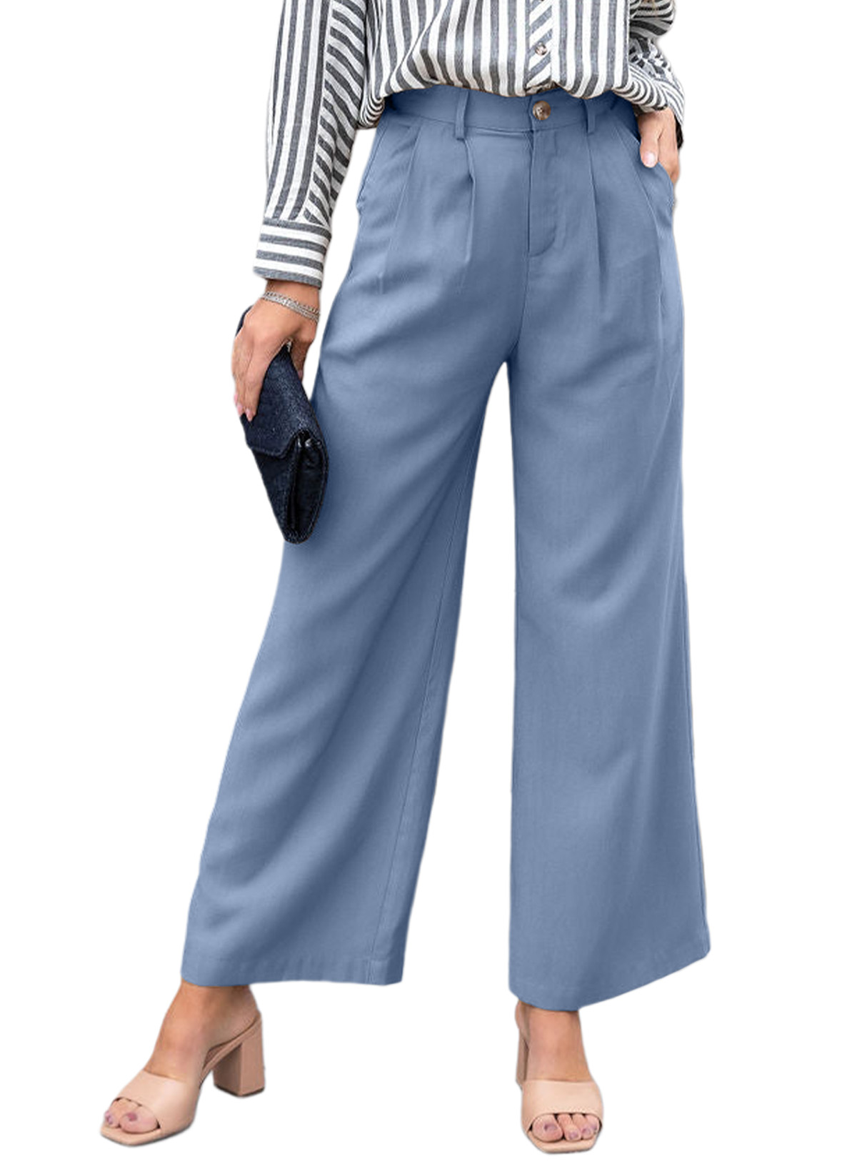 EVALESS Women Work Pants Plus Size Wide Leg Trouser Pants for Women