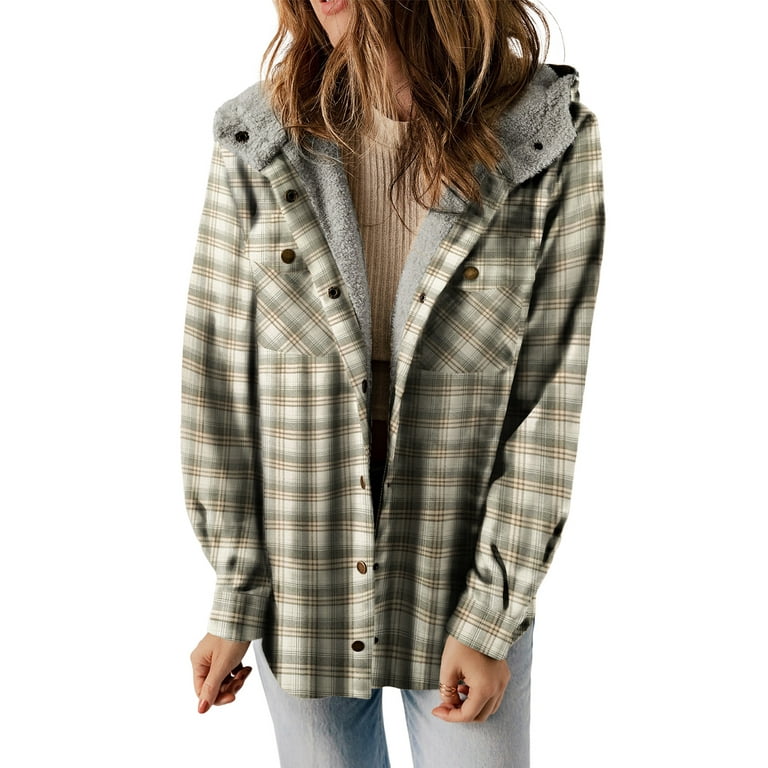 Flannel sherpa jacket women's best sale