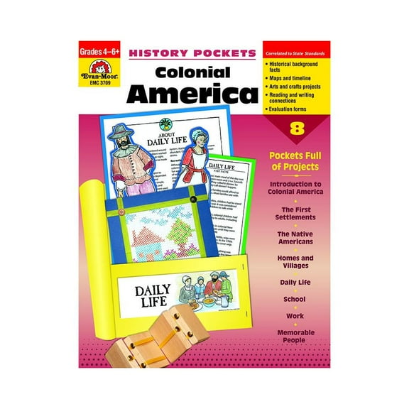 Evan-Moor History Pockets Colonial America EMC3709